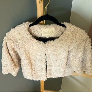 Faux fur shrug